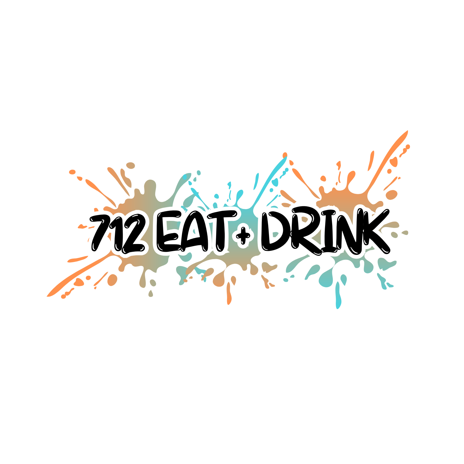 Colorful paint-splash 712 Eat and Drink apparel graphic