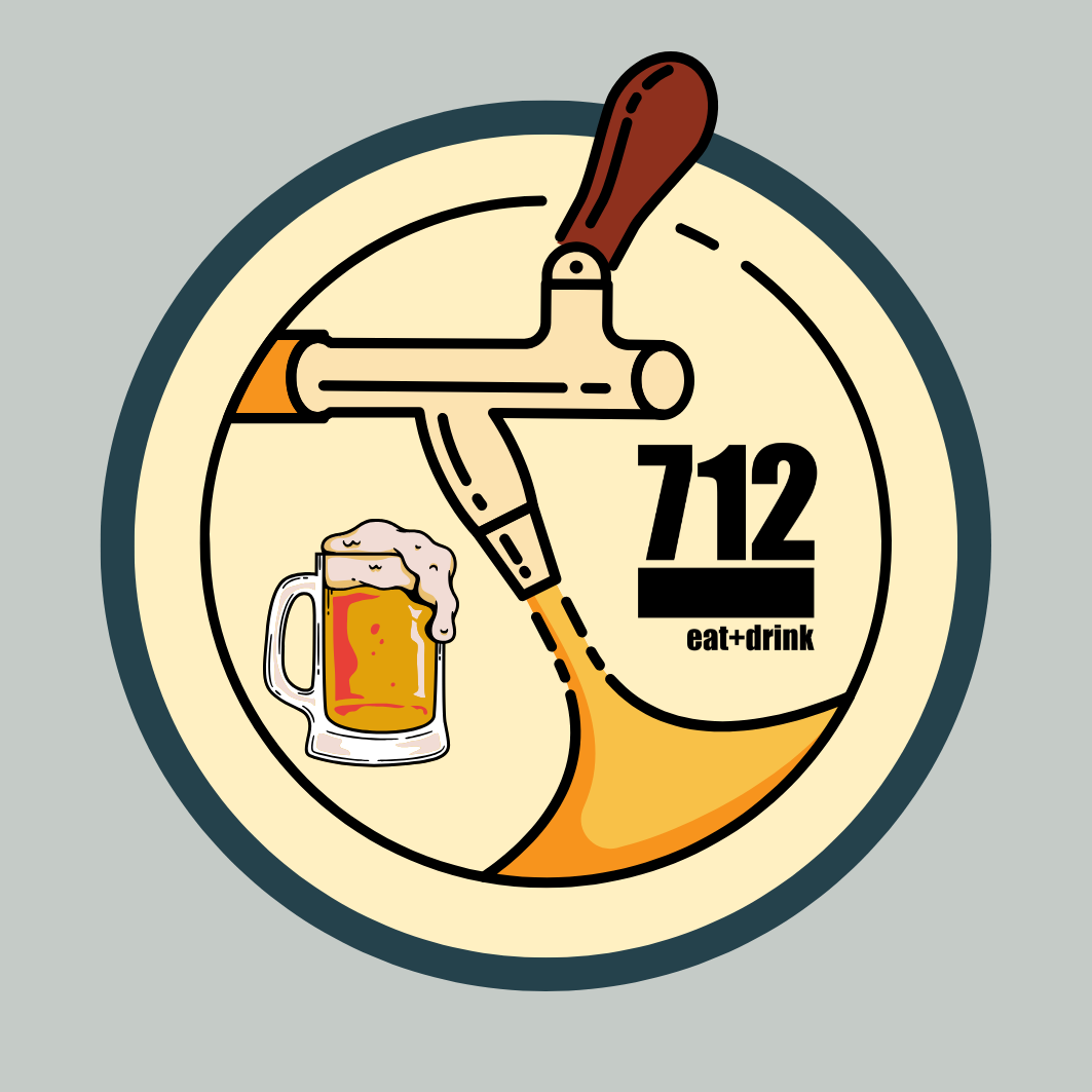 Circular illustrated 712 beer tap badge